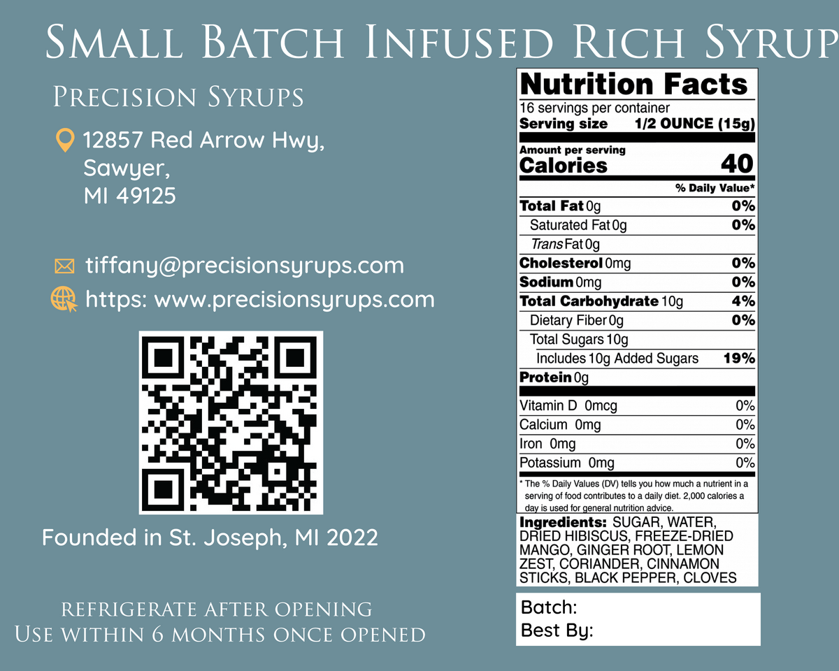 Hibiscus Mango Ginger Syrup