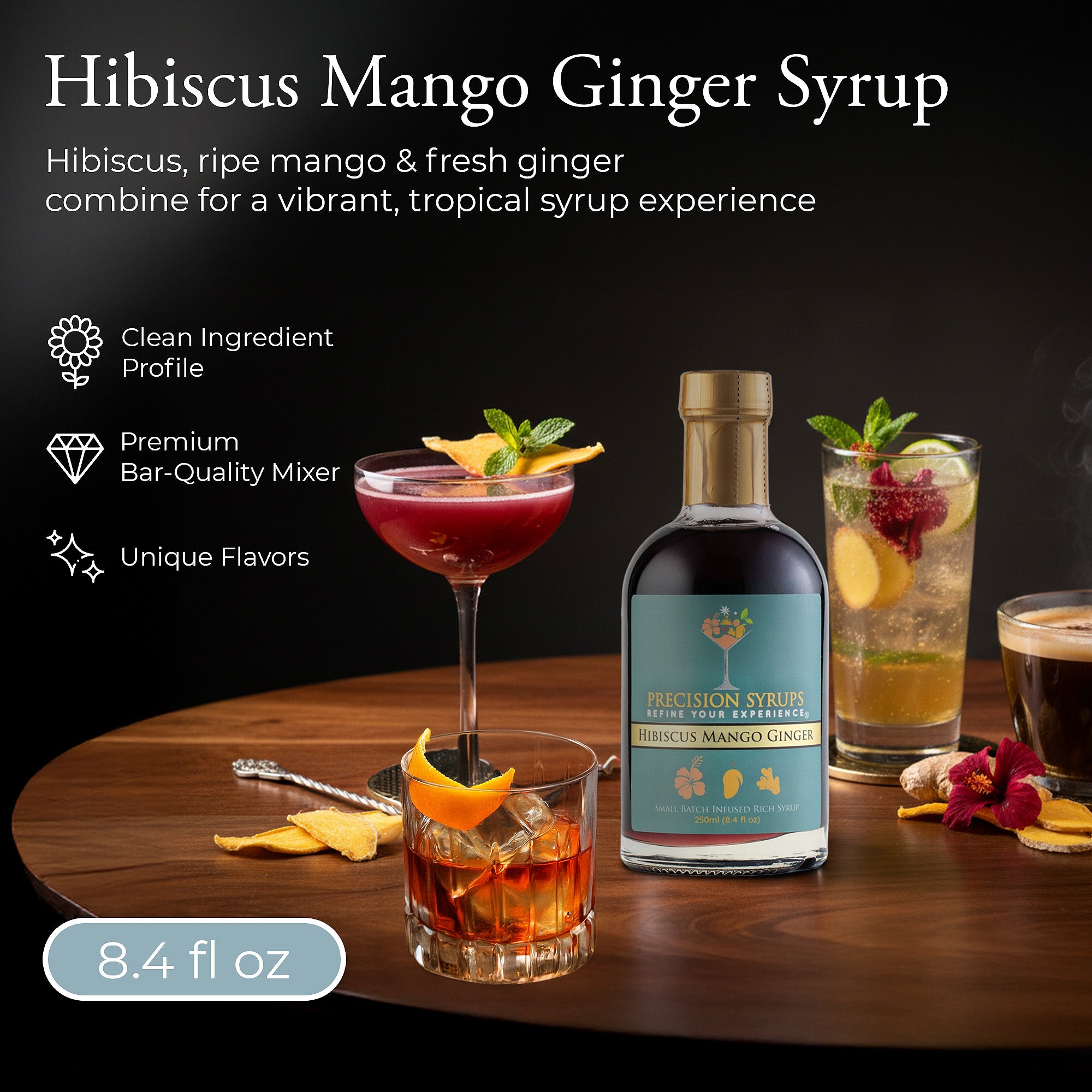 Hibiscus Mango Ginger Syrup – Precision Syrups